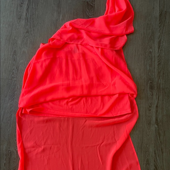 Neon Coral Maxi Skirt - Picture 3 of 4